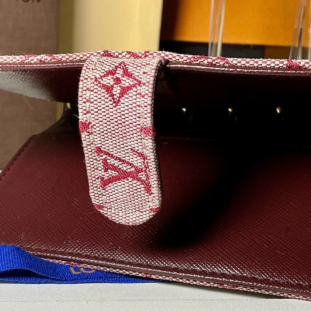 LOUIS VUITTON Cherry Authentic Monogram Mini Agenda Cerise W/Box & Dust Bag